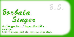 borbala singer business card