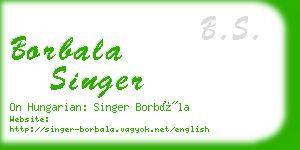 borbala singer business card